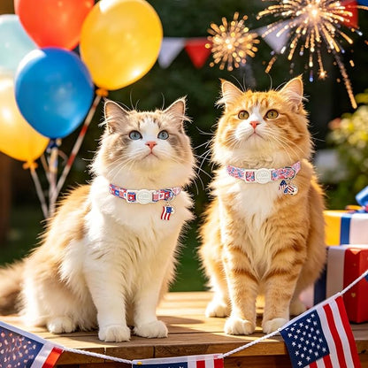 2 Pack 4th of July Cat Collars - Image 2