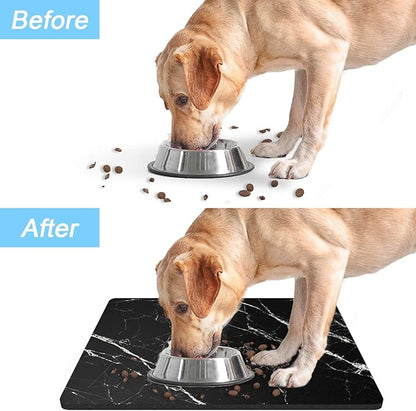 Rnivvi Dog Food Mat, Cute Anti-Slip Rubber Pet Feeding Rug Protect Floors - Image 6
