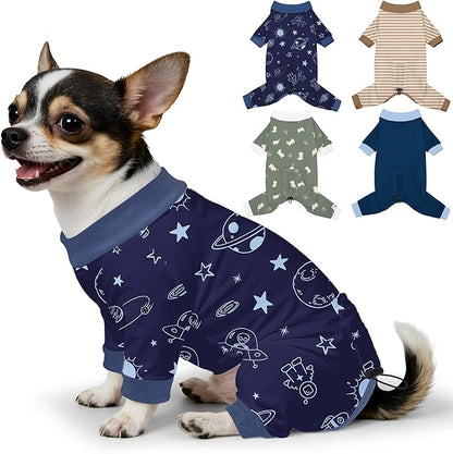 Bienbee Dog Pajamas, 4 Pack Dog Recovery Suit Shedding Suit Cute Soft Puppy by Bienbee