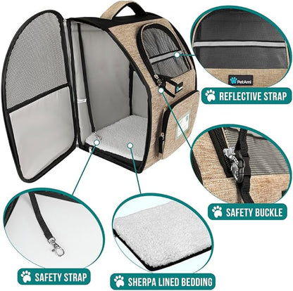 PetAmi Dog Backpack Carrier for Small Medium Dogs Large Cats up to 18 lbs - Image 4