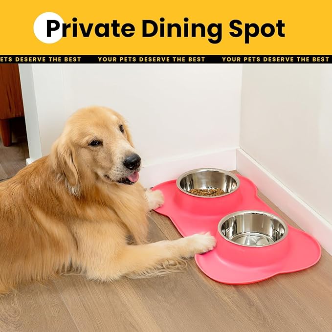 Conlun Dog Bowls with Non-Slip Silicone Mat, Spill Proof Large Food & Water - Image 4