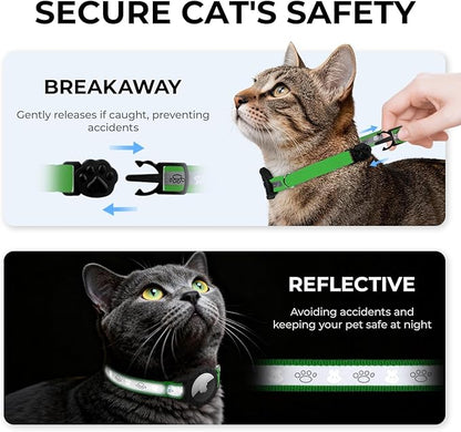 Breakaway AirTag Cat Collar, Reflective Cat Tracker Collar - Image 2