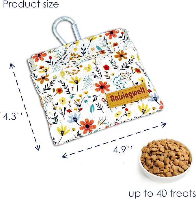 Raisingwell Dog Treat Pouch, Small Cotton Pocket Sized Training Holder - Image 2