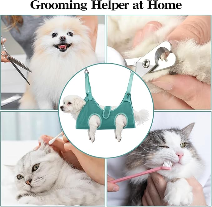 Dog Grooming Hammock for Small Dogs and Cats, Pet Nail Sling Harness Hammock - Image 6