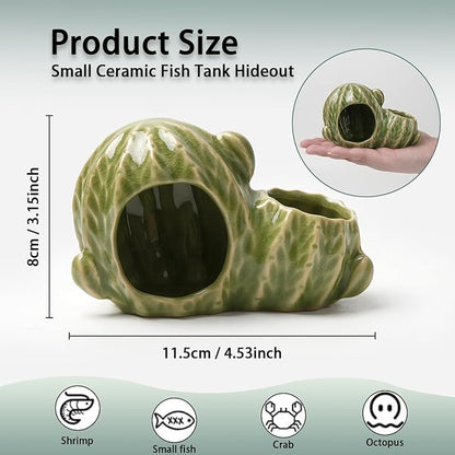 Aquarium Decor Cave Betta Fish Tank Accessories Ornaments Cactus House Hideout - Image 2