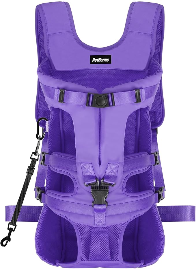 PetBonus Pet Front Dog Carrier Backpacks, Adjustable Pet Backpack, Legs Out by Petbonus