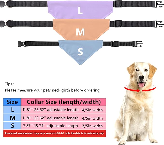 Personalized Dog Bandanas with Buckle Name Photo Logo Custom Neckwear Dog Scarf - Image 3