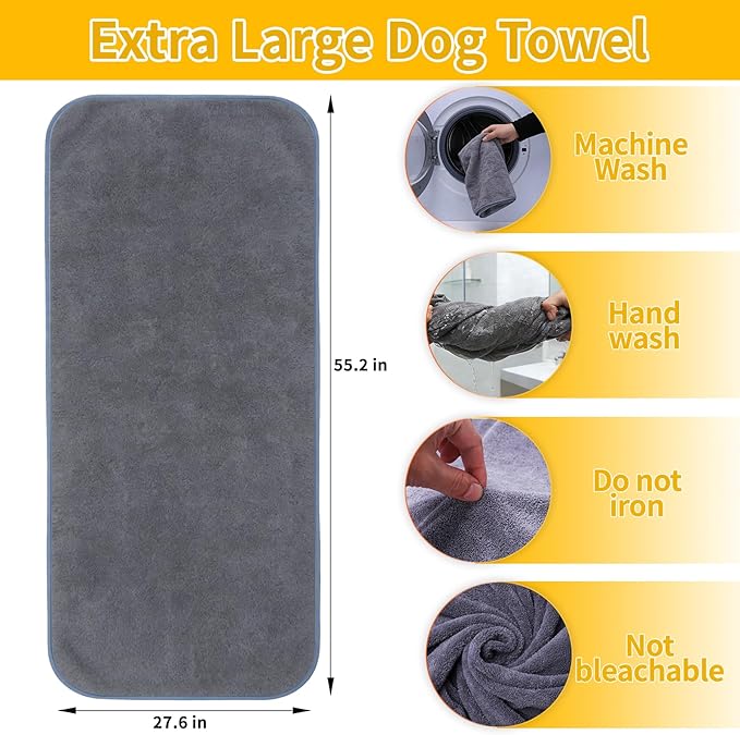 4PCS Dog washing kit, Dog Bath Brush | Dog Washing Gloves | Microfiber Large - Image 5