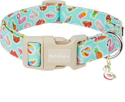 Tropical Summer Dog Collar，Handmade Cotton Puppy Collars by Unknown