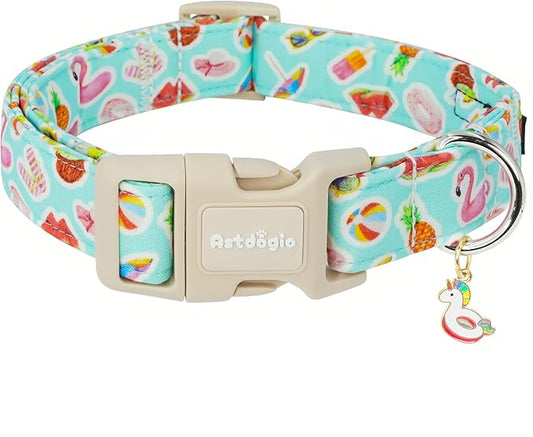 Tropical Summer Dog Collar，Handmade Cotton Puppy Collars by Unknown