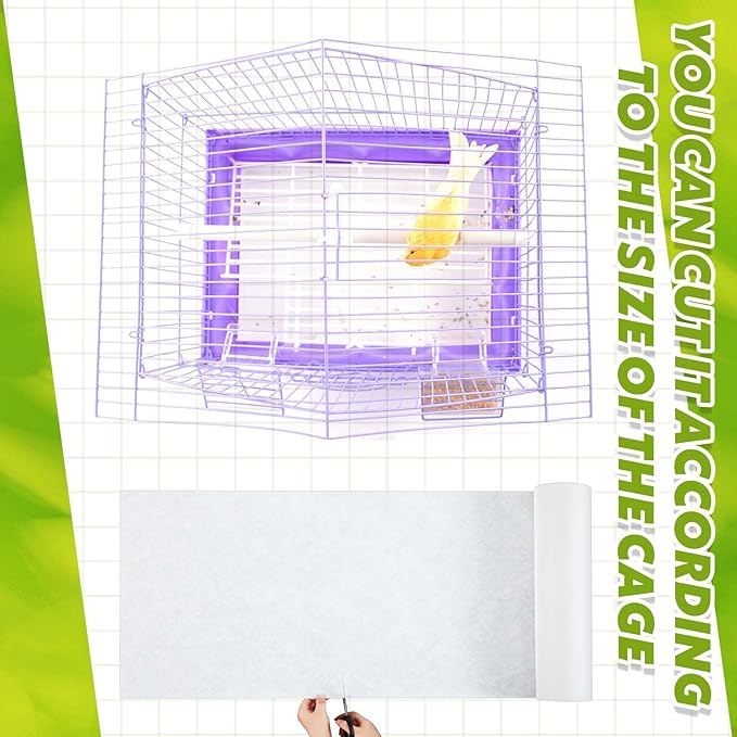 Drydiet 100 ft x 11 Inch Bird Cage Liner Disposable Cages Cushion Pad Mat - Image 5