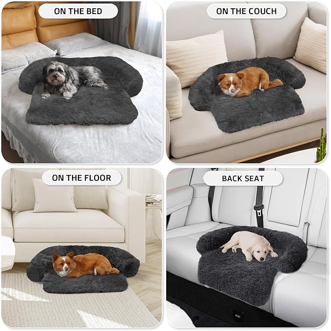 Calming Dog Bed Fluffy Plush Dog Mat - Image 6