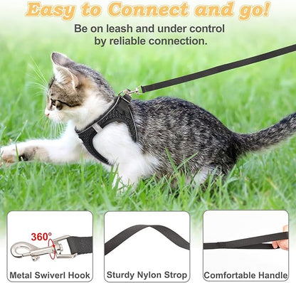 Cat Harness and Leash for Walking Escape Proof, Adjustable Kitten Vest Harness - Image 4