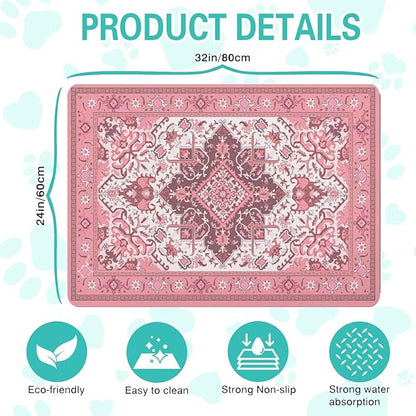 Pet Feeding Mat for Floors Waterproof Dog Mat for Food and Water Absorbent - Image 5
