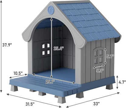 Fancyango Large Dog House Outdoor Indoor, Sturdy Plastic Waterproof Doghouse - Image 7