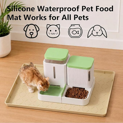 MateeyLife Silicone Mat Waterproof 12"X19", Dog Bowl Mats - Image 4