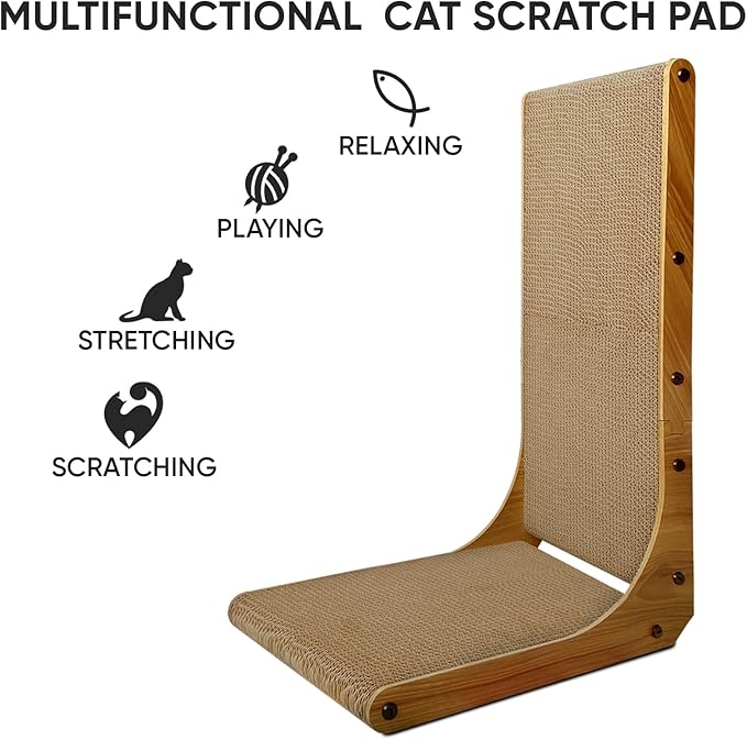 Cat Scratcher, 26 inch L Shape Cat Scratching Pad - Image 3
