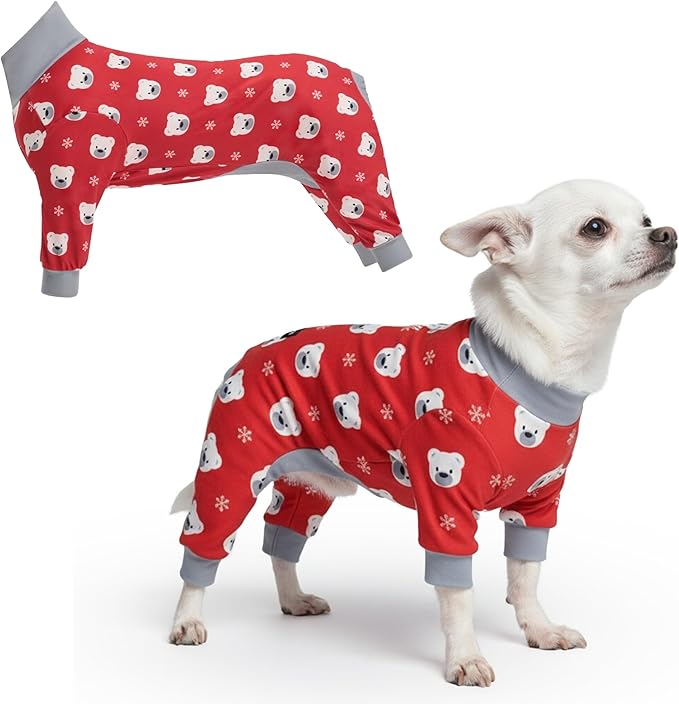 Spark Paws Dog Christmas Pajama, Dog Recovery Suit Male, Ultra-Soft and 4-Way by SparkPaws