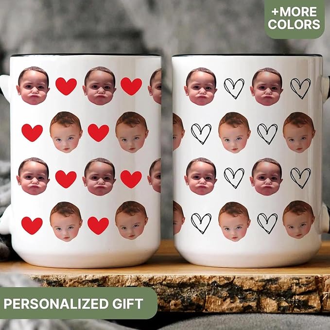 Personalized Face Mug for Dad, Custom Photo Coffee Mug - Image 4