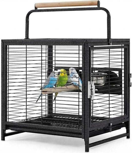 Large Bird Cage, Wood Parakeet Cage by Unknown