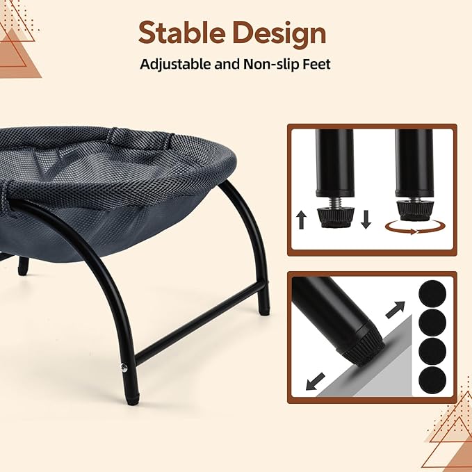 LIFLIX Raised Cat Hammock Bed, Standing Cat Cot - Image 6