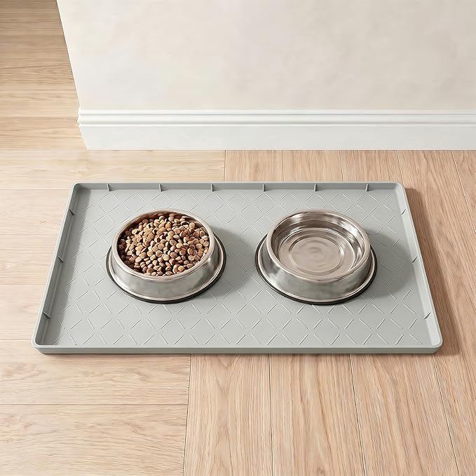 MateeyLife Silicone Mat Waterproof 12"X19", Dog Bowl Mats by MateeyLife