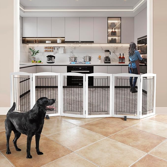 ZJSF Freestanding Dog Fence Indoor, Foldable Dog Gate - Image 2