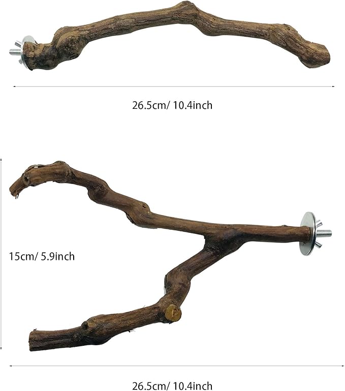5 PCS Natural Grape Stick Perch Swing Chewing Toys - Image 3