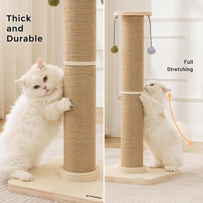 ZOMISIA 35'' Tall Cat Scratching Post, 4.7'' Large Scratch Post - Image 6