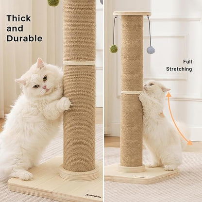 ZOMISIA 35'' Tall Cat Scratching Post, 4.7'' Large Scratch Post - Image 6