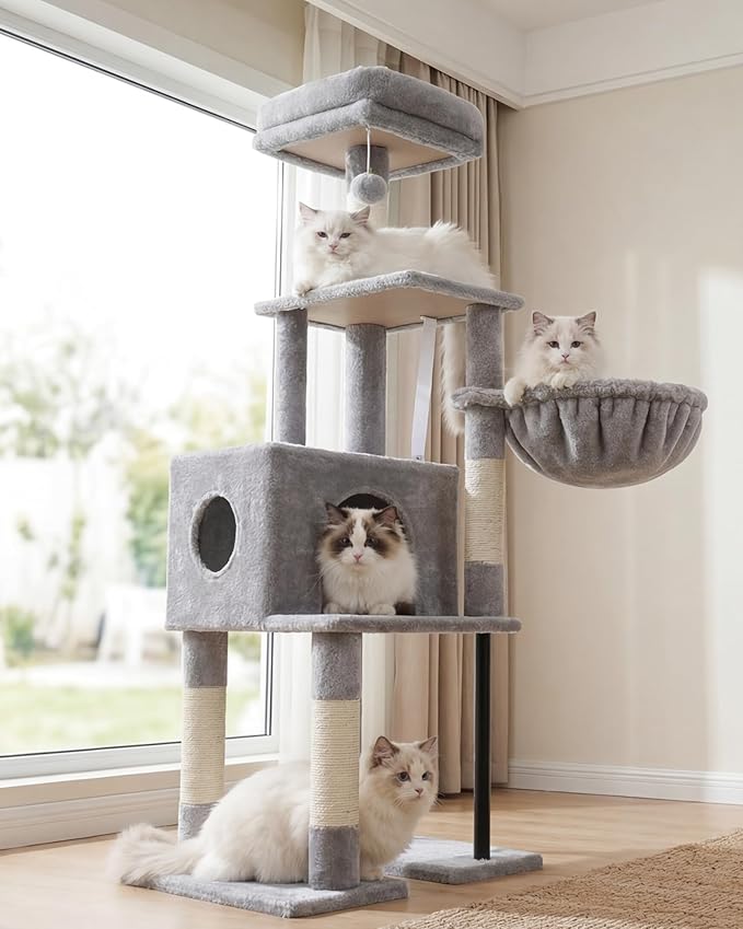 Heybly Cat Tree, 49.2 Inches Cat Tower by HEYBLY