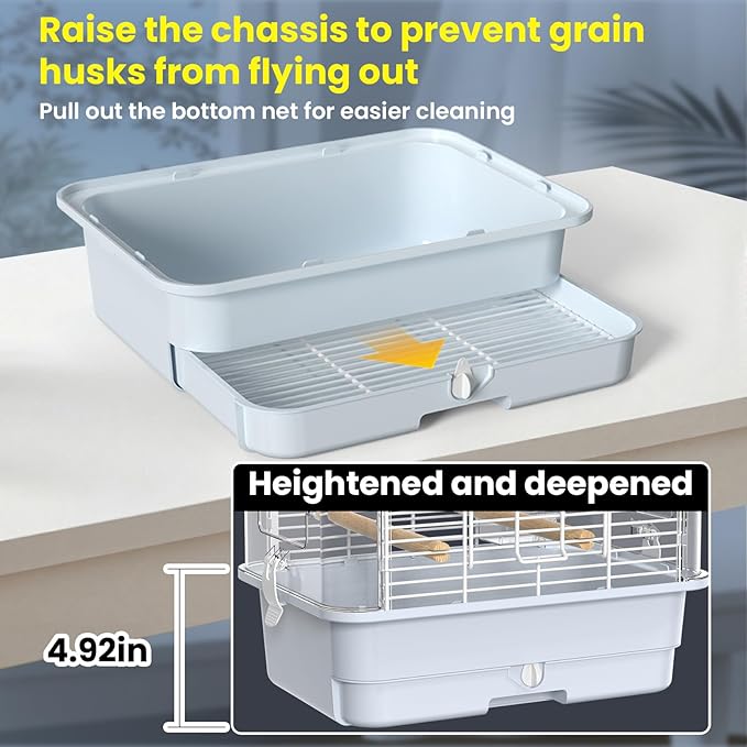 Travel Bird Carrier Cage, Transparent Parakeet Cage, Small Portable Bird Cage - Image 5