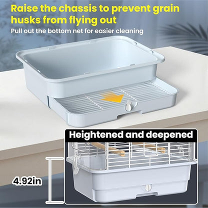 Travel Bird Carrier Cage, Transparent Parakeet Cage, Small Portable Bird Cage - Image 5