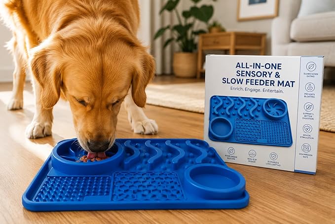 Silicone Dog Feeding Mat with Slow Feeder & Lick Pad - Image 7
