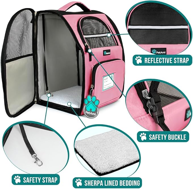 PetAmi Dog Backpack Carrier for Small Medium Dogs Large Cats up to 18 lbs - Image 4