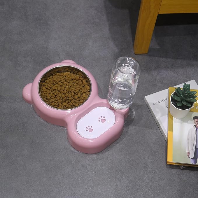 Double Dog Cat Bowls, Cat Food and Water Bowl Set - Image 8