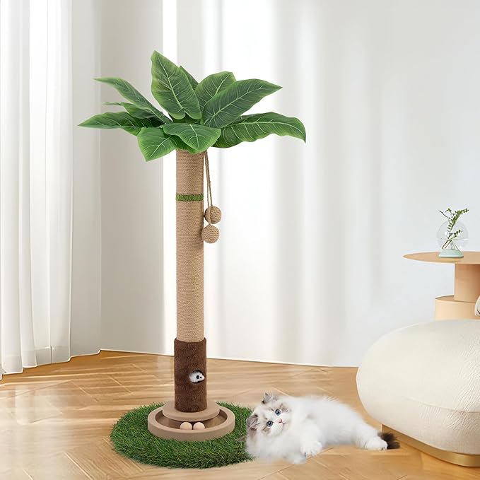 Woochpet Cat Scratching Post 35'' Tall Cat Scratcher Tree Tower Scratching Posts by WOOCHPET