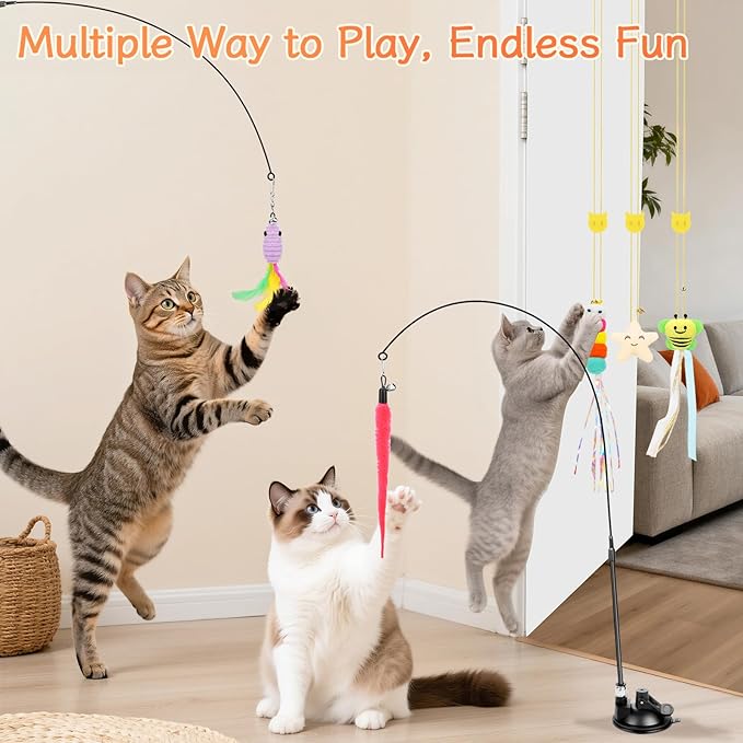 Atosun Interactive Cat Toys, Reusable Suction Cup Toys - Image 2