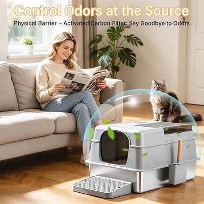 XXXL Stainless Steel Litter Box - Image 9