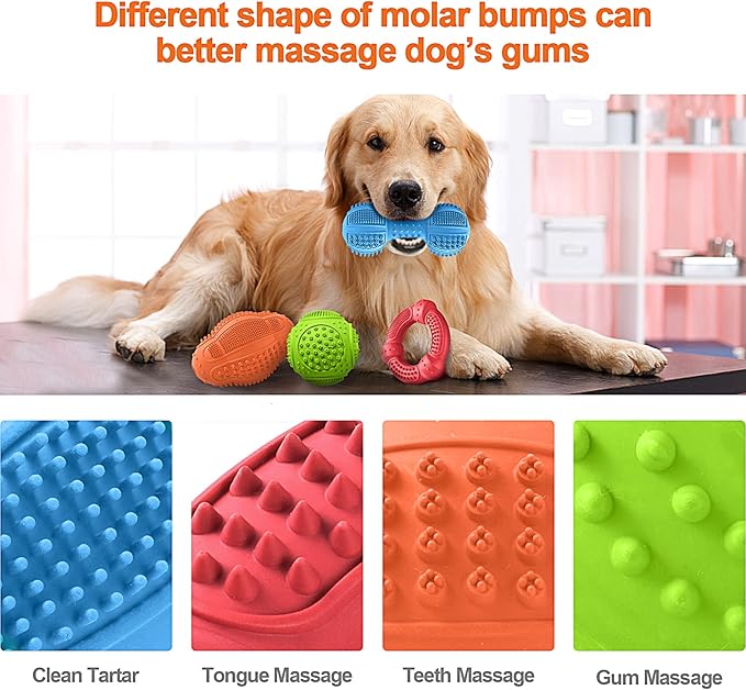 Dog Chew Toys 4 Pack, Dog Toys for Aggressive Chewers Small Medium Large Breed - Image 2