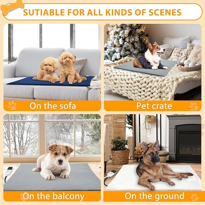 Dog Heating Pad Outdoor, Heated Dog Bed Indoor - Image 5