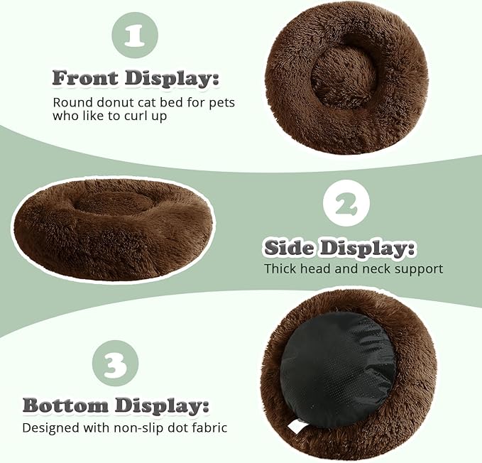 JOLLYVOGUE Dog & Cat Bed, Calming Anti-Anxiety Pet Bed - Image 4