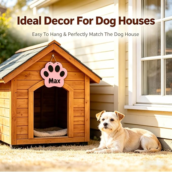 Personalized Dog Room Decor Custom Dog Crate Accessories Name Plate Doghouse - Image 3