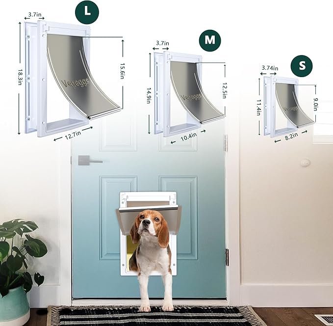 Dog Door for Daily in & Out Access, Magnetic Pet Door - Image 9