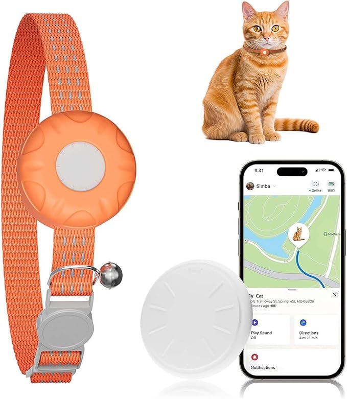 GPS Tracker for Cats, Mini Cat Tracker, Smart Pet Activity Tracker, No Monthly by ZFSJTAG