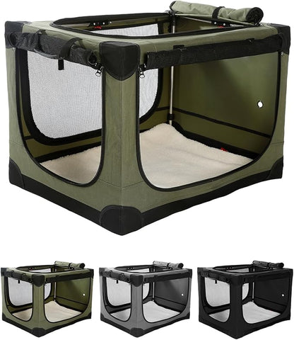 Veraste 42" L x 31" W x 31" H Collapsible Travel Dog Crate, Quick-Setup by Veraste
