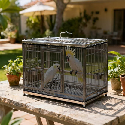 Fengek 2 Pcs Adjustable Bird Cage Cover & Seed Catcher Net - Image 4