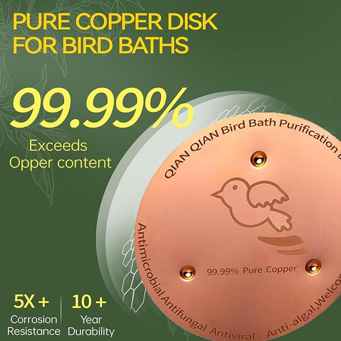 Bird Bath Copper Disk, Copper Bird Bath Purification Disk, Pure Copper Cleaning - Image 5