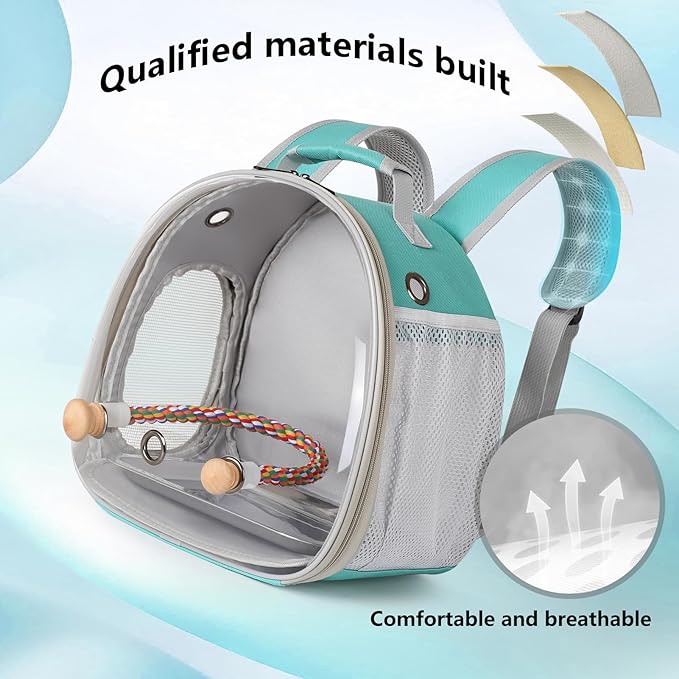 Small Bird Travel Backpack Carrier Cage, Backpack to Transport Backpack Carrier - Image 4