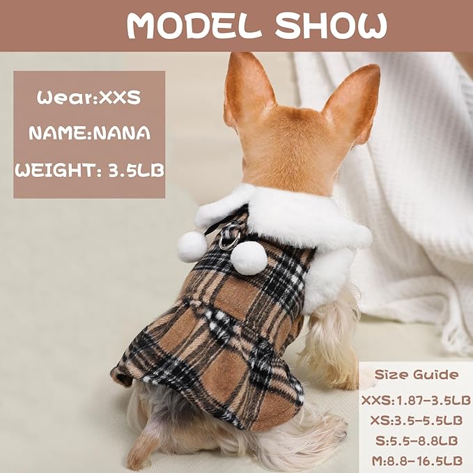 Sebaoyu Plaid Dog Sweater Dress - Image 2